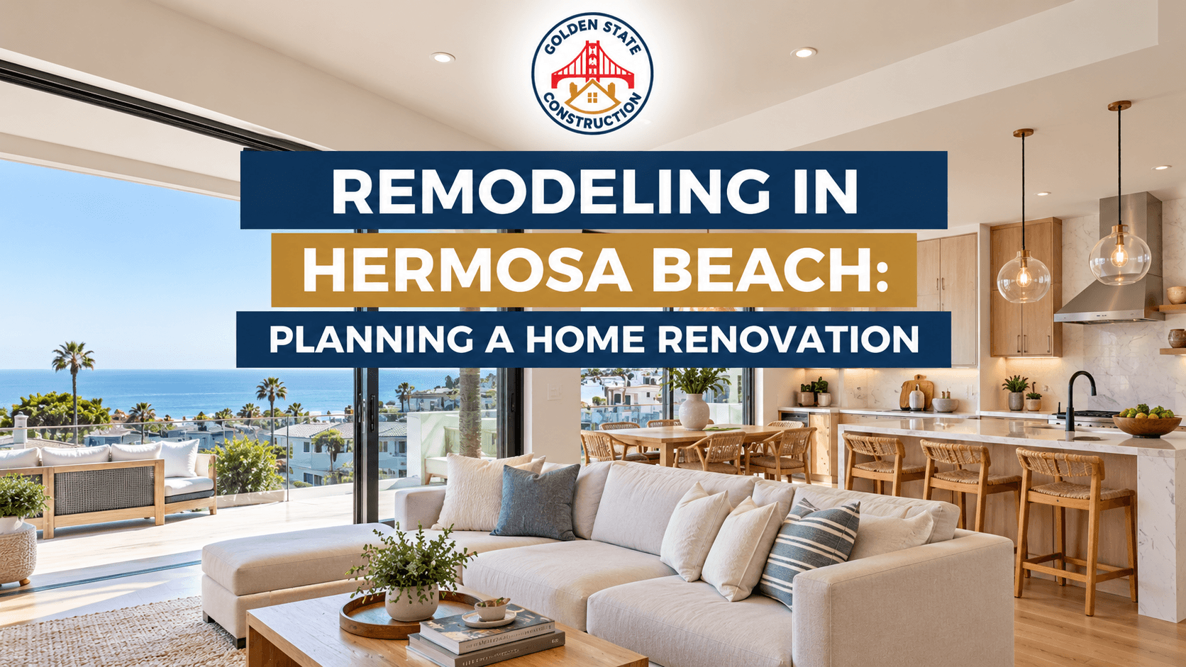 Coastal chic kitchen remodel in Hermosa Beach