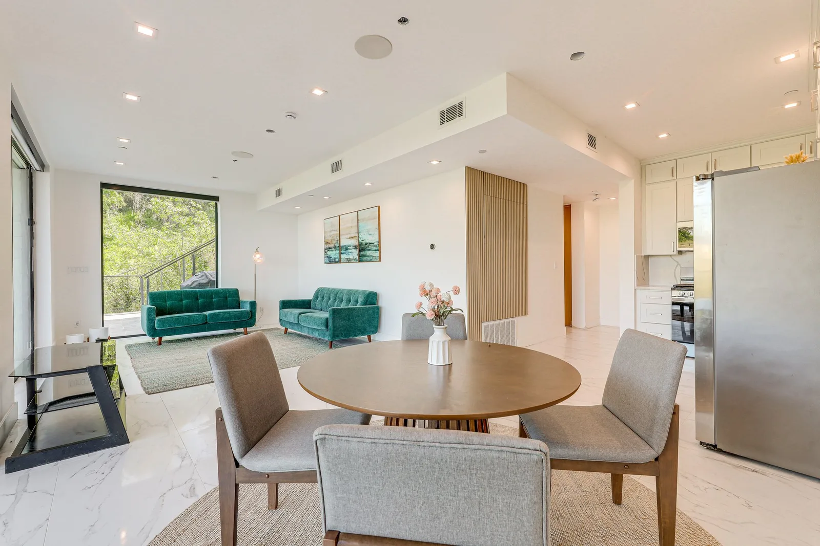 Open-plan living and dining